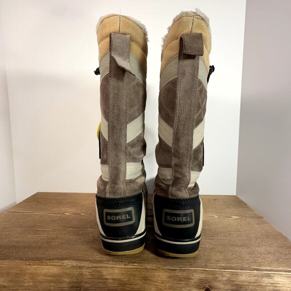 Sorel Glacy Explorer Waterproof Winter Boots Womens SZ 6 Lace Up Gorpcore Retro - Picture 4 of 13